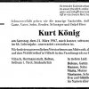 Koenig Kurt 1921-1987 Todesanzeige